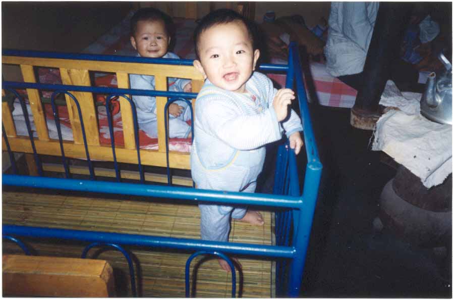 Wu Zhoa in her crib